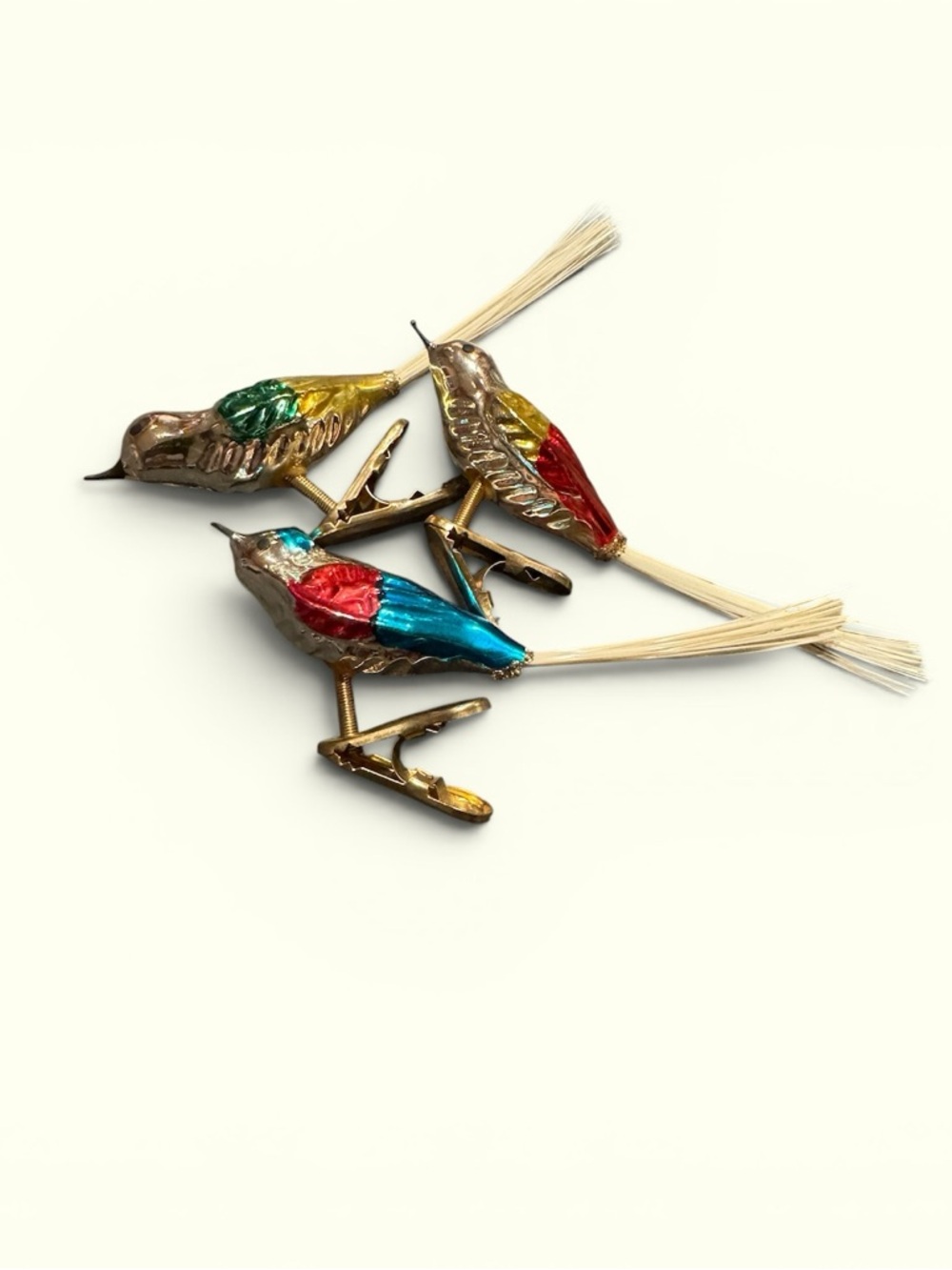 Preview | Vintage Glass Clip-On Bird Ornaments (3)